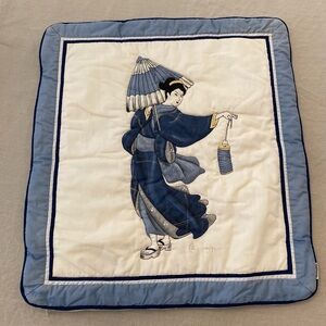 Vintage Japanese Obi Style Pillow Signed